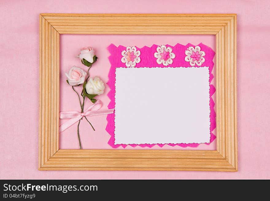 Beautiful art background with scrapbooking elements