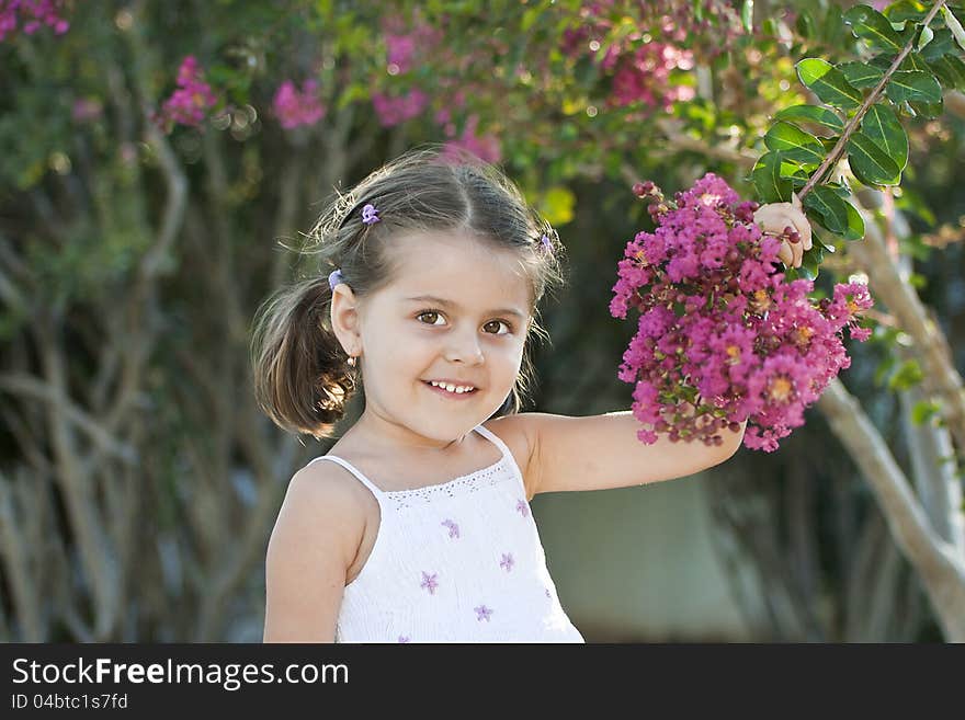 Girl and flower