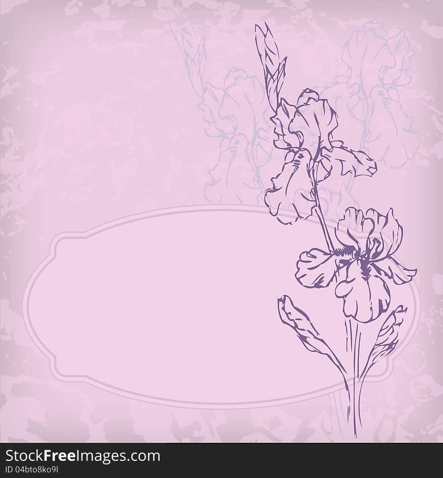 Vector illustration with flower for greeting card. Vector illustration with flower for greeting card.