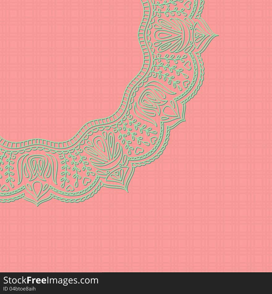 Vector illustration with ornament for greeting card. Vector illustration with ornament for greeting card.