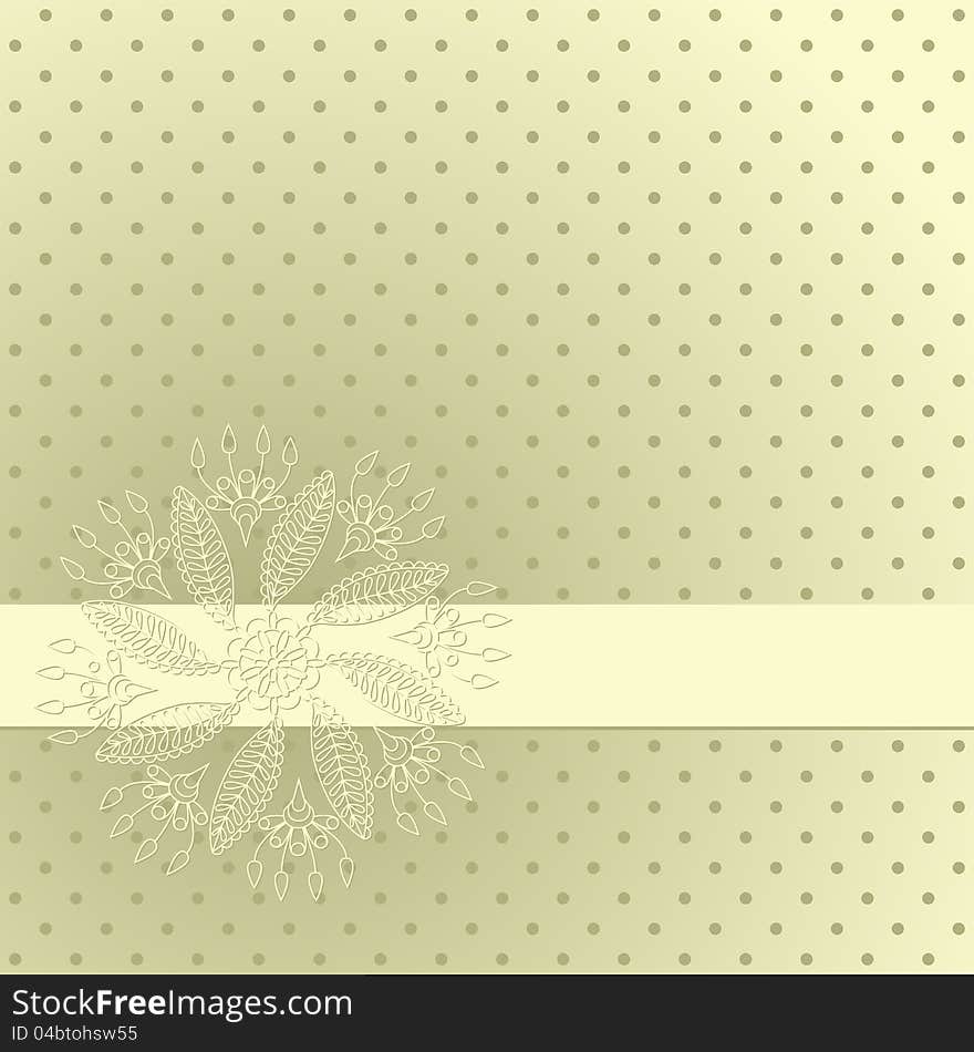 Vector illustration with ornament for greeting card. Vector illustration with ornament for greeting card.