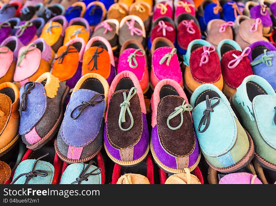 Colorful shoes for sale, bangkok thailand