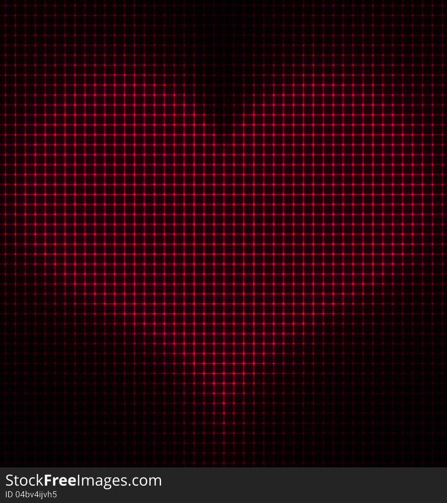 Glowing Heart Vector Background