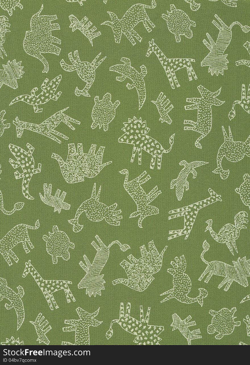 Wild animals hand drawn seamless pattern background. Wild animals hand drawn seamless pattern background