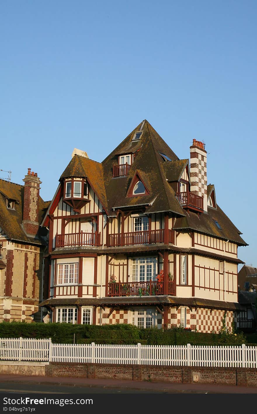 A timbered house in Deauville, France. A timbered house in Deauville, France