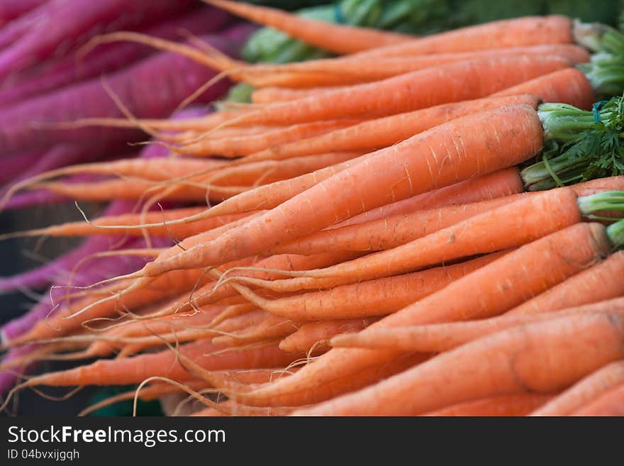 Carrots and radish