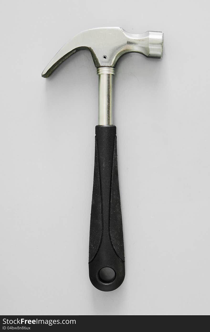 Hammer  on white with black handle