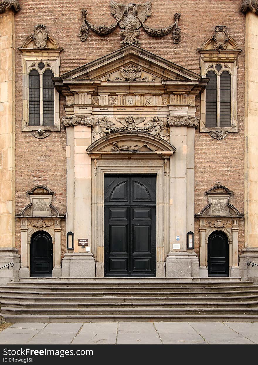 Entrance of the Eastern Church, a Protestant octagonal domed church in Middelburg, The Netherlands. Entrance of the Eastern Church, a Protestant octagonal domed church in Middelburg, The Netherlands.