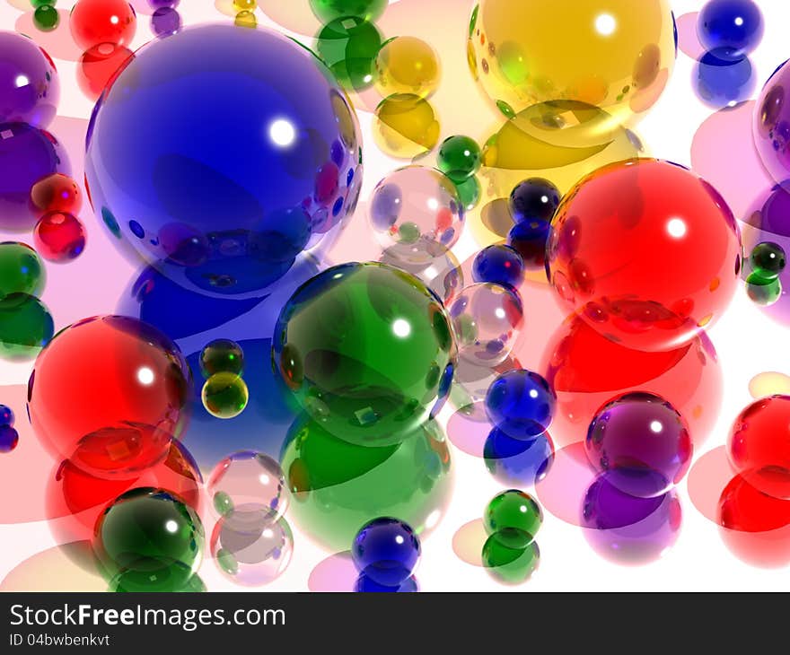 Colored glass balls