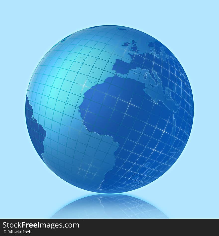 3D image of the globe