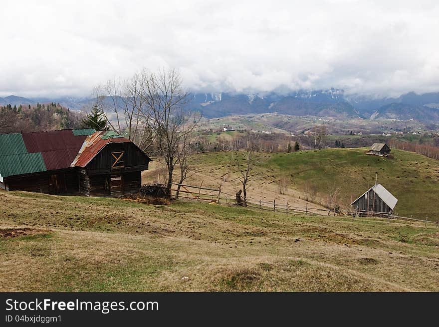 Sheepfold in the mountains