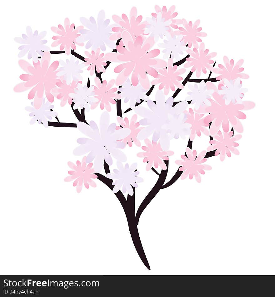 Spring tree with pink blossom. Spring tree with pink blossom