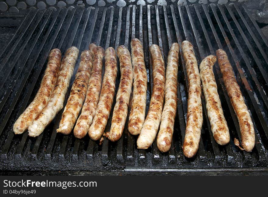 Grilled sausages