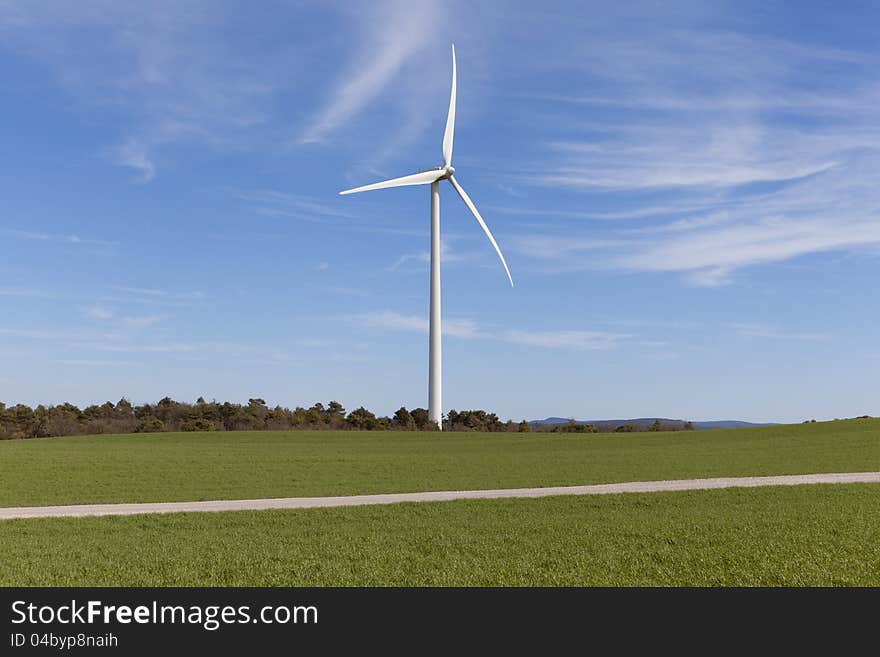 Wind turbines for renewable energy conversion located in Tarragona. Wind turbines for renewable energy conversion located in Tarragona