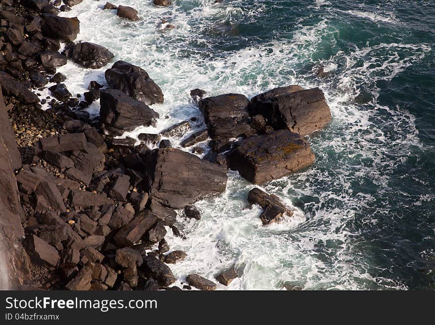 Ocean Wave with Coastal and beach at Highland Scotland. Ocean Wave with Coastal and beach at Highland Scotland