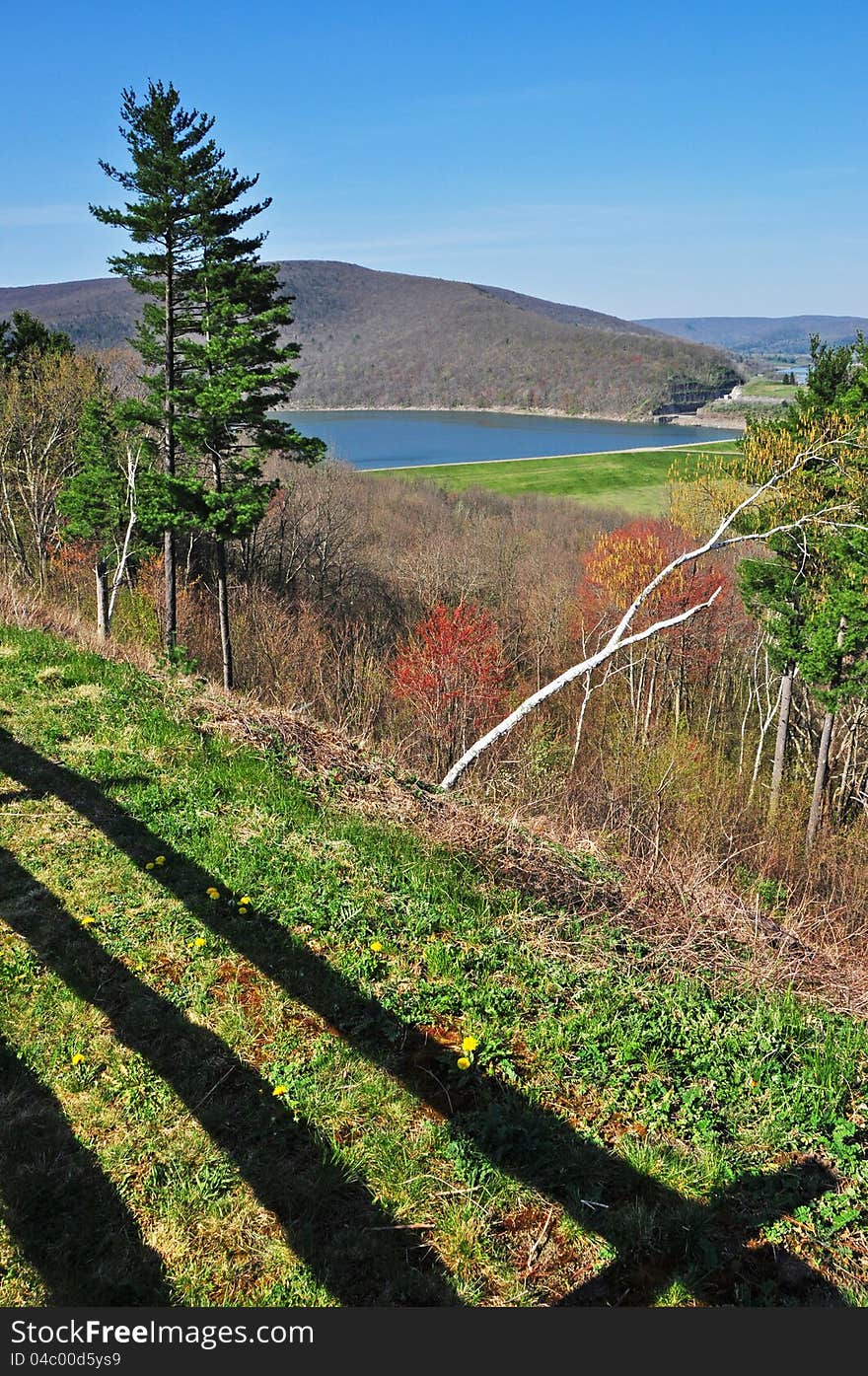 Scenic View of the Hammond Dam in Tioga Pennsylvania. Scenic View of the Hammond Dam in Tioga Pennsylvania