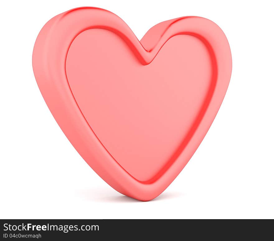 Heart  on white background