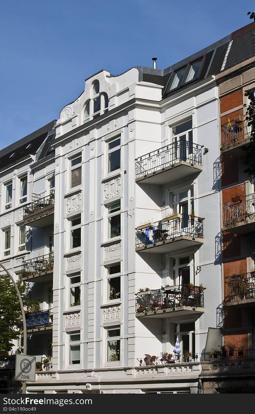 Old apartment houses