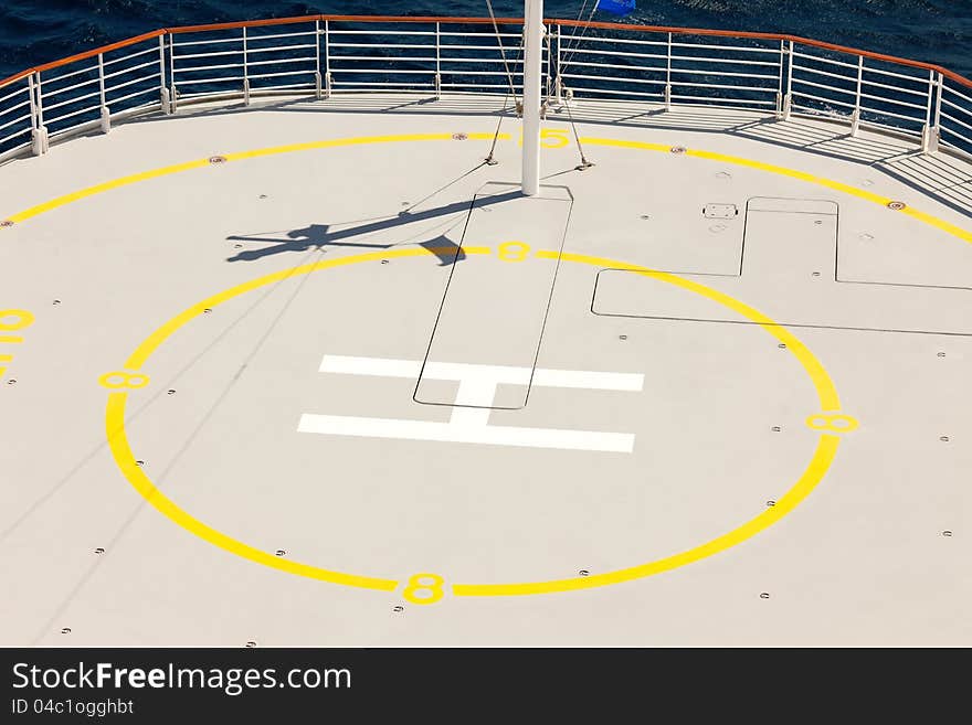 Heliport Landing Area on Cruise Ship