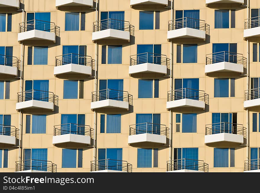 Partially view of building facade pattern