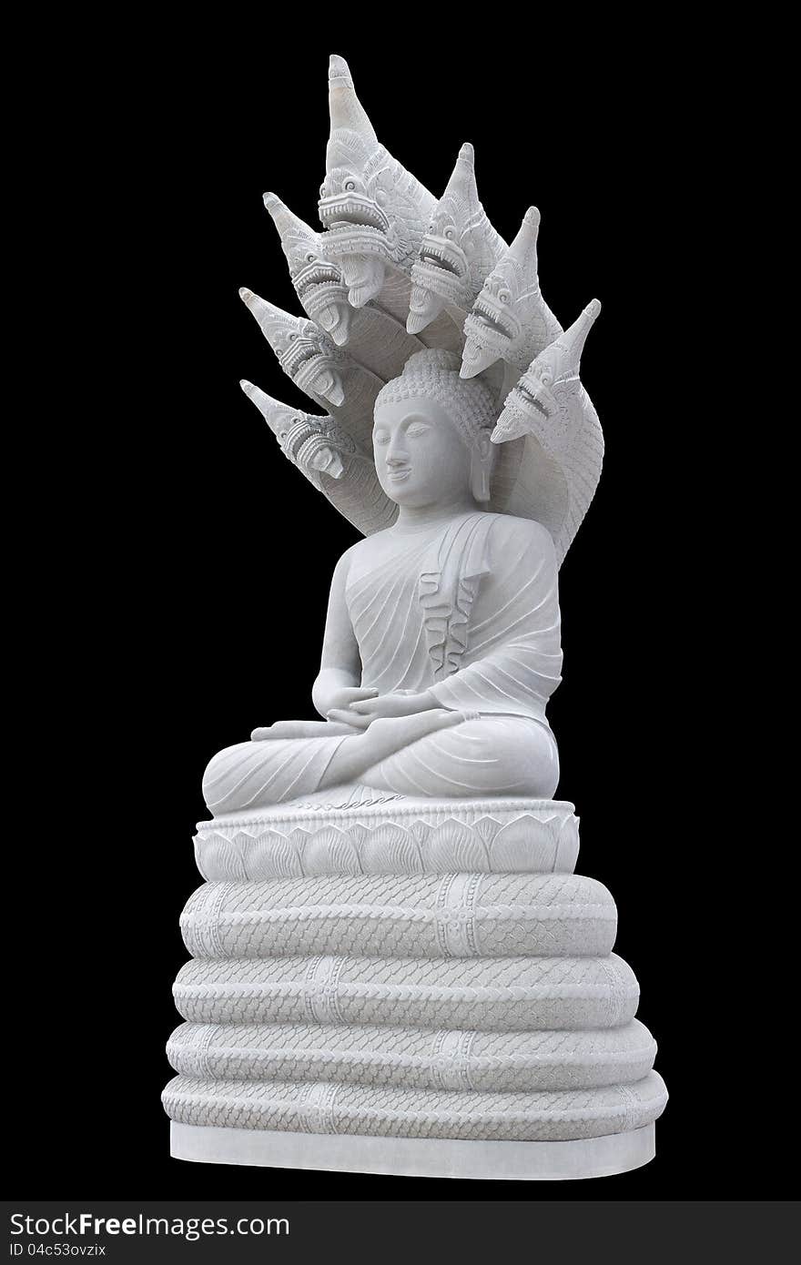 Buddha Statue Black Background