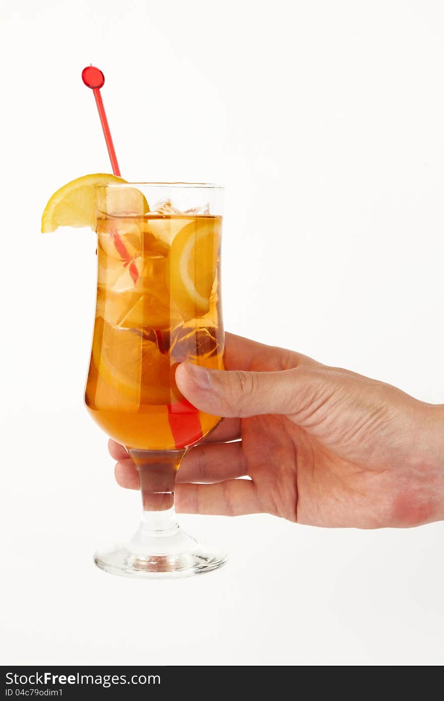 A fresh cool ice lemon tea