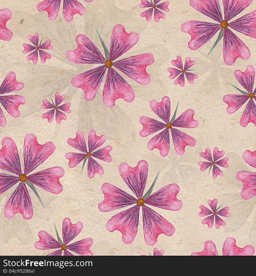 Small pink flowers seamless pattern. Small pink flowers seamless pattern