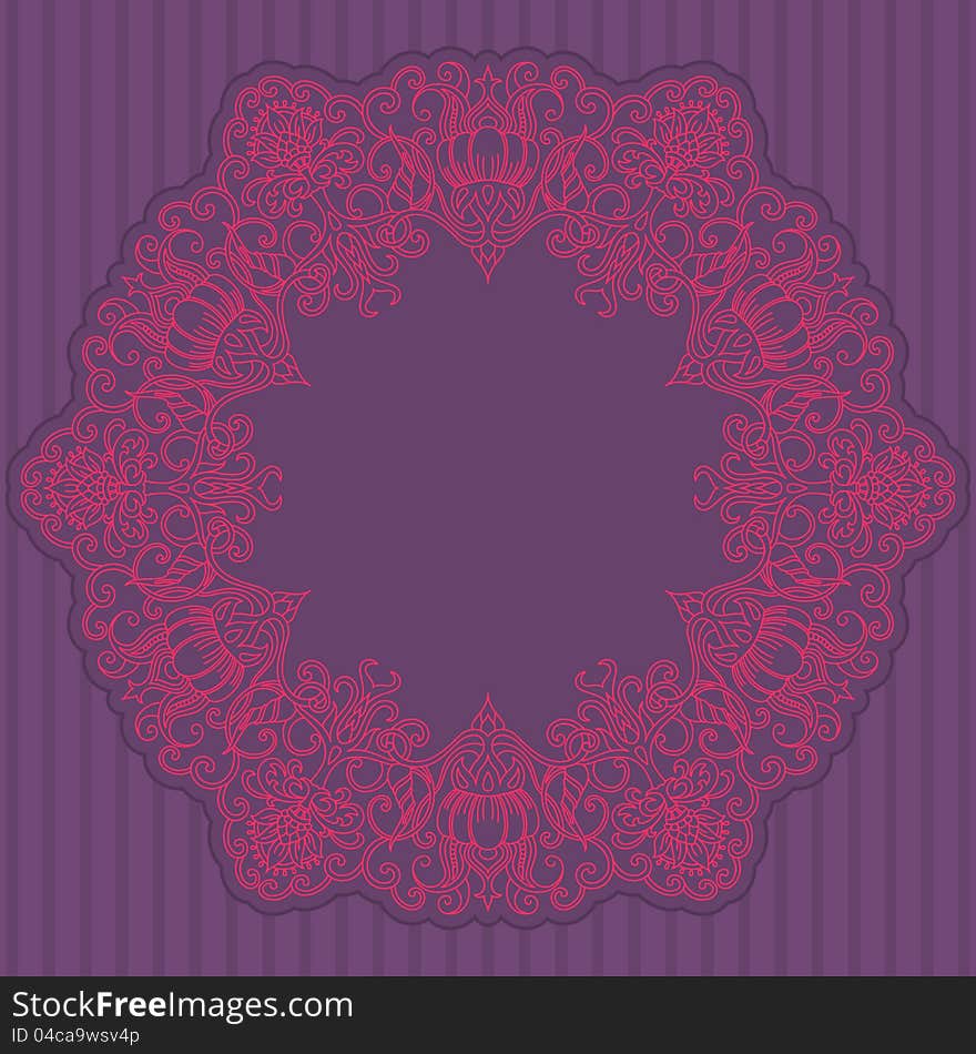 Vector illustration with ornament for greeting card. Vector illustration with ornament for greeting card.