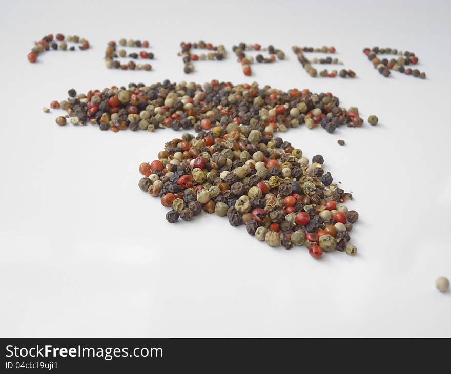 Title pepper compose in mixed peppercorn-shallow dof. Title pepper compose in mixed peppercorn-shallow dof