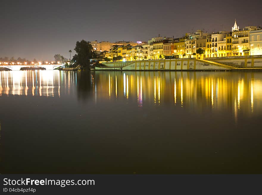 Image of a town at night