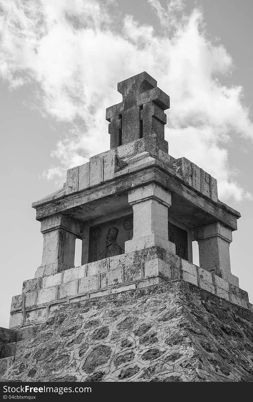 Old stone monument in Romania