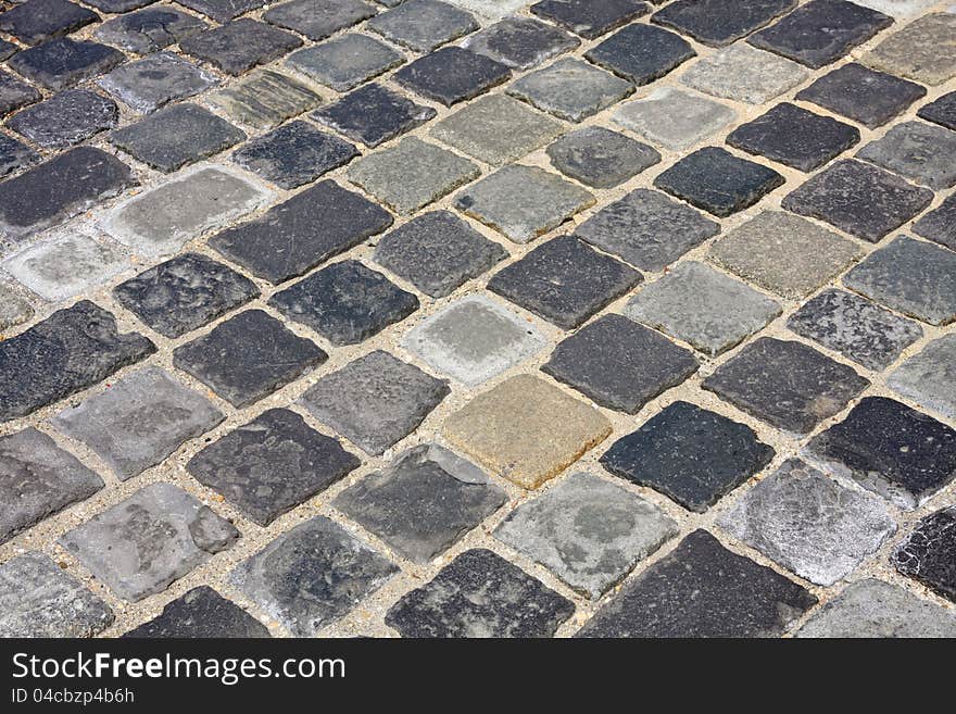 Details shot of street paved with cobblestone аt Buda castle in Budapest, Hungary. Details shot of street paved with cobblestone аt Buda castle in Budapest, Hungary