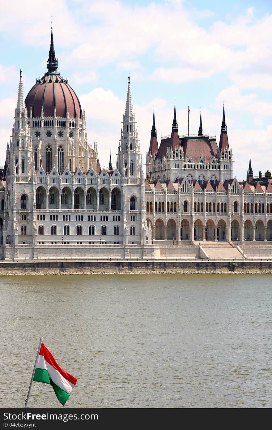 The parliament building in Budapest, Hungary