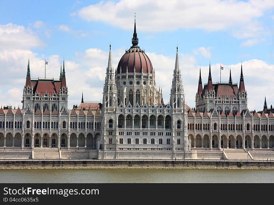 The parliament building in Budapest, Hungary