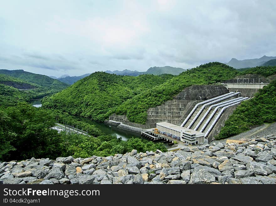 Srinakarin dam in kanchanaburi province, thailand. Srinakarin dam in kanchanaburi province, thailand