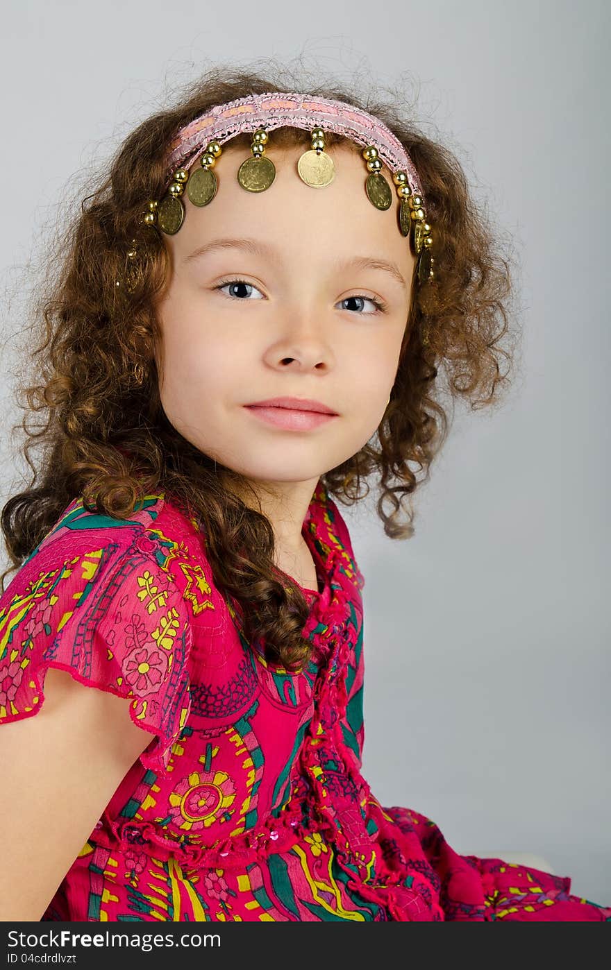 Portrait of a cute smiling little girl