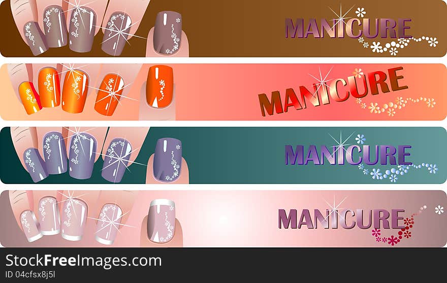 Manicure Banners Set