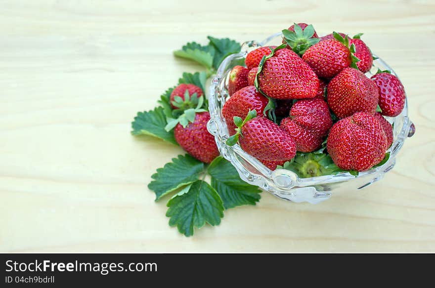 Closeup shot of fresh organic strawberries