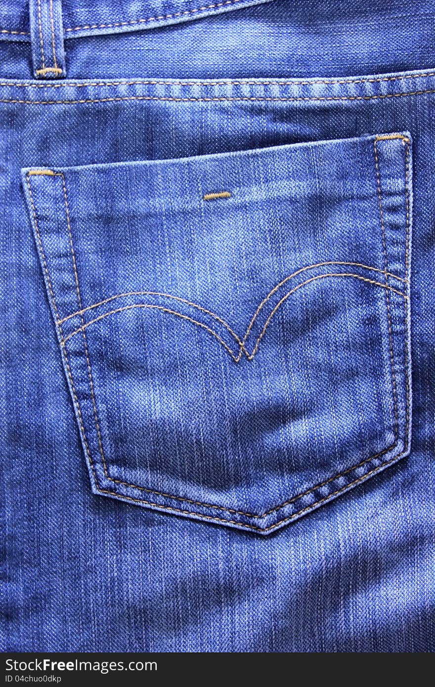 A  pattern blue Jean closeup color style