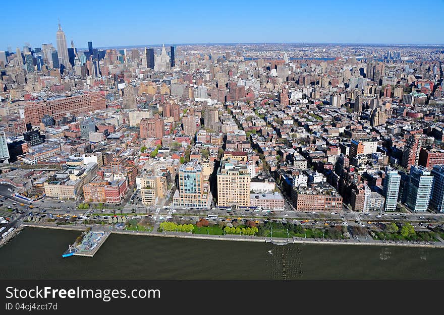 Aerial view of new york villages