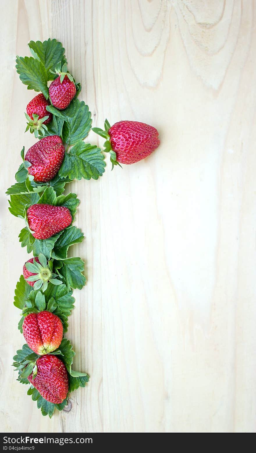 Fresh organic strawberries on table. Fresh organic strawberries on table