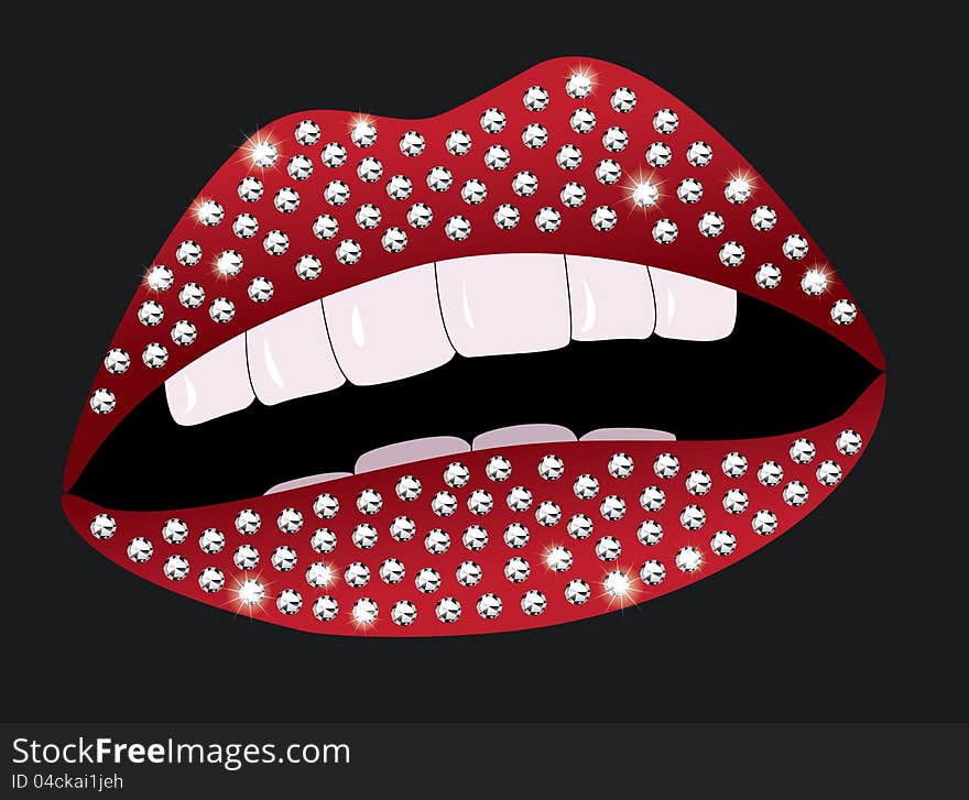 Beautiful female lips