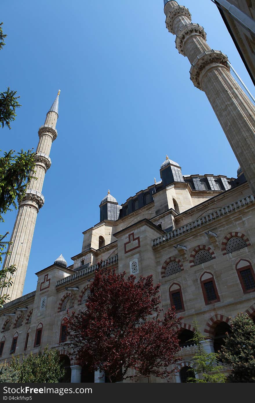 View of Selimiye Mosque in Edirne, Turkey. View of Selimiye Mosque in Edirne, Turkey.