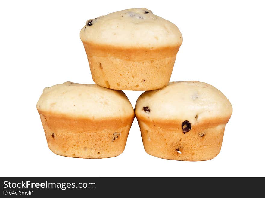 Baking muffins isolated