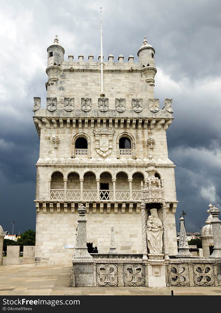 Belem Tower Just Before The Storm