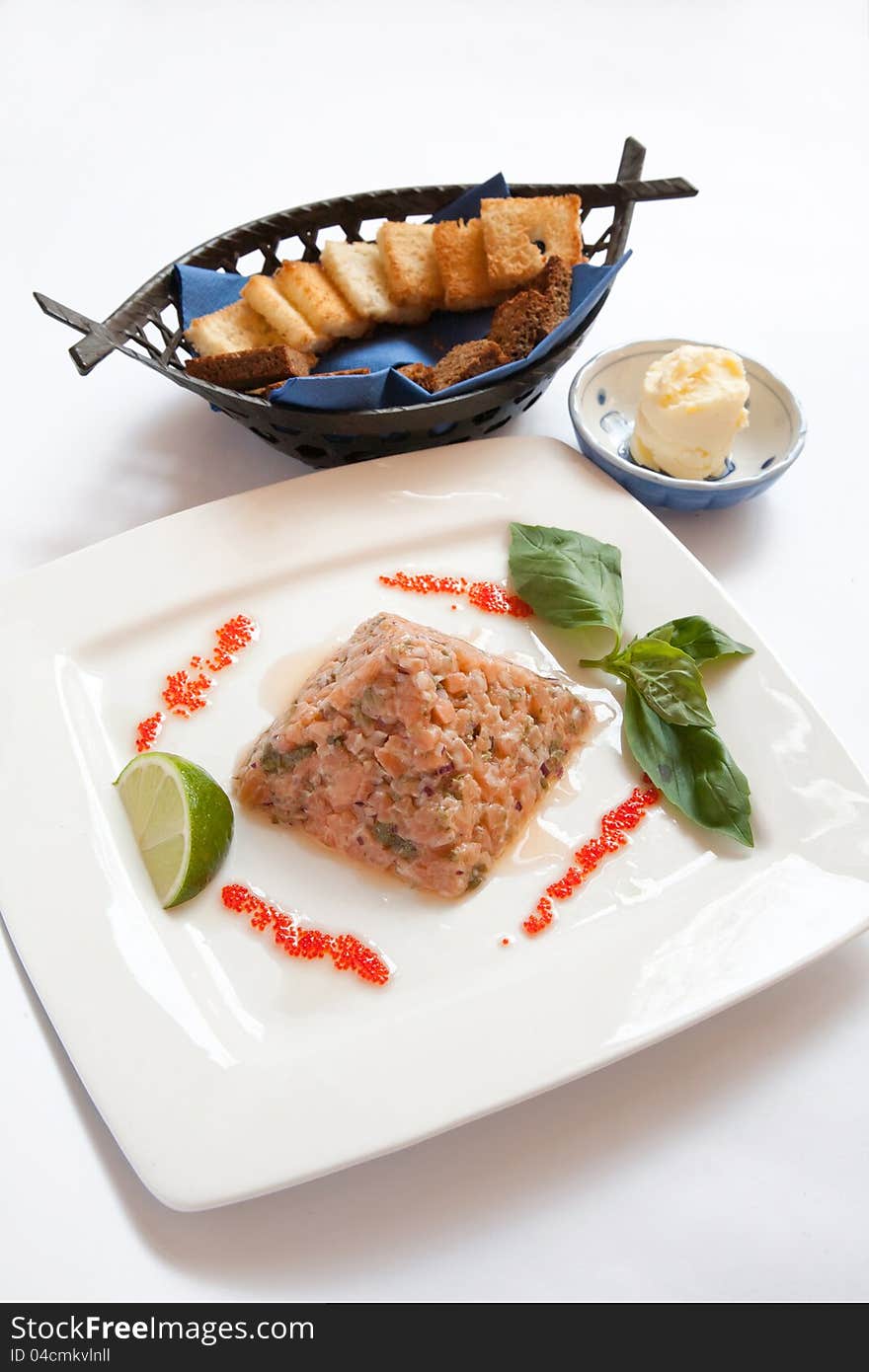 Toast with fish paste