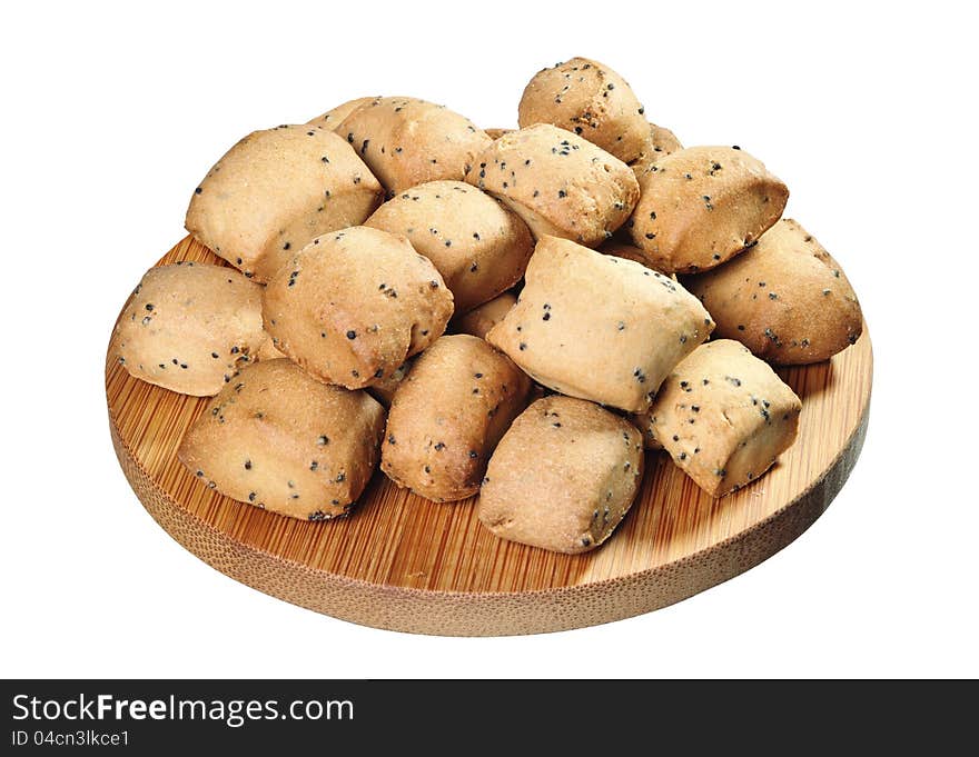 Small biscuits with poppy seeds