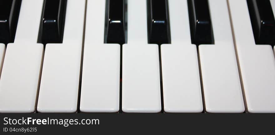 Black and white keyboard keys. Black and white keyboard keys