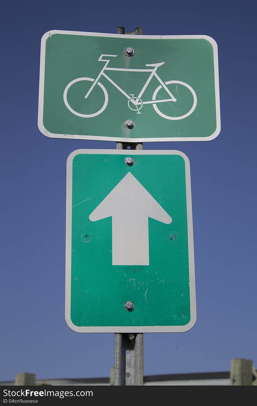 Bike path sign