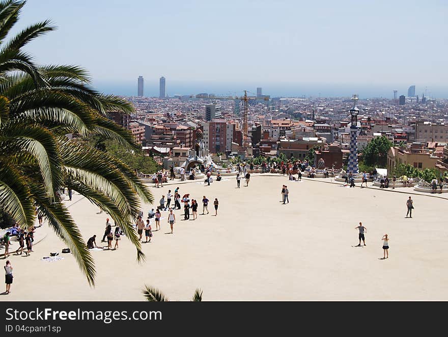 Sunny day at the center of Barcelona. Sunny day at the center of Barcelona